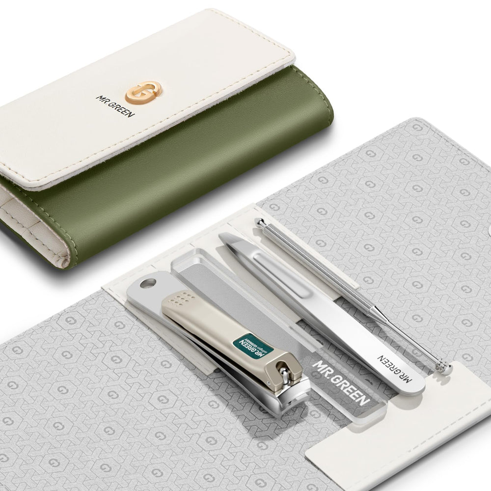 MR.GREEN coffret coloré etui cuir PU, rangement élégant pour les soins quotidiens.