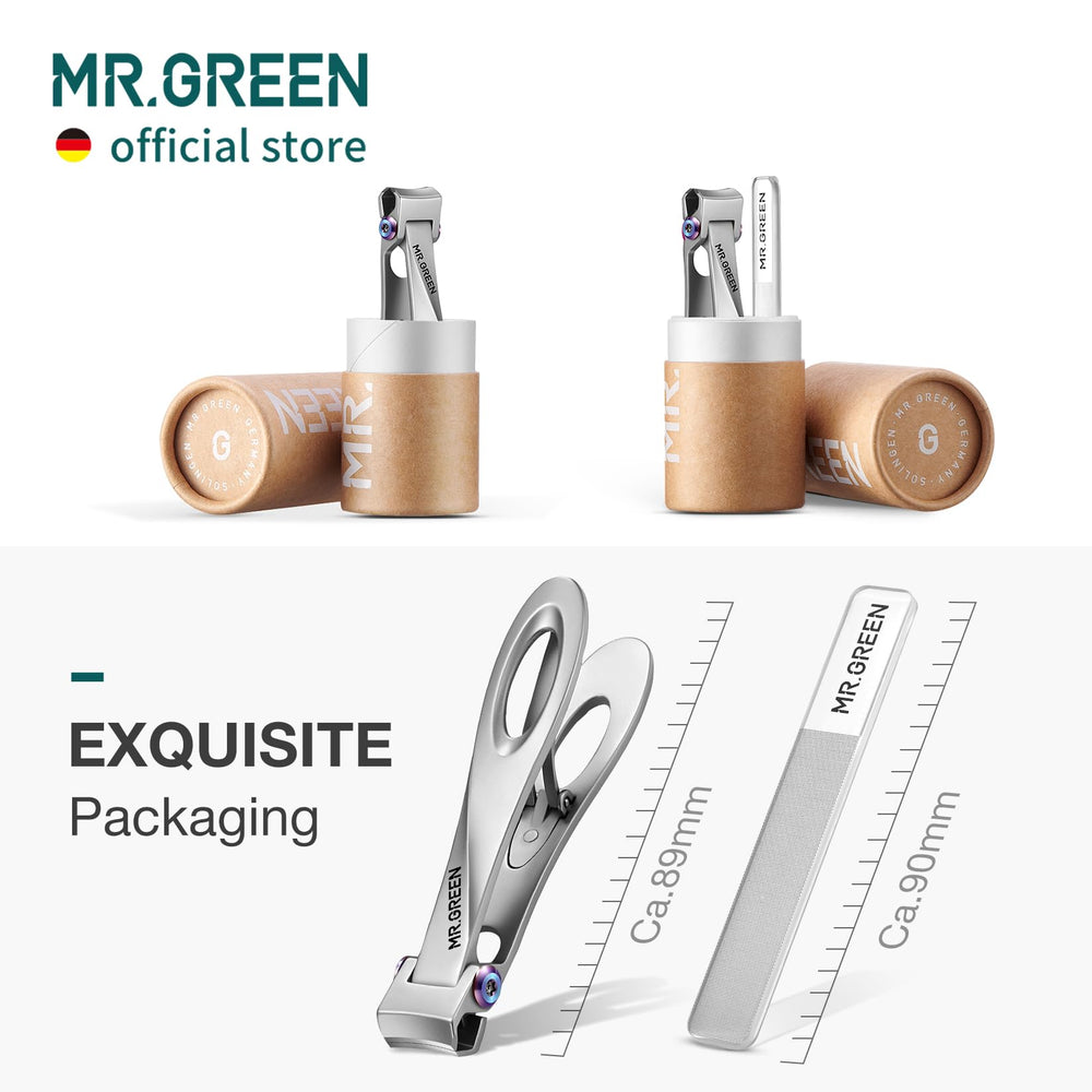 MR.GREEN coupe-ongles idéal pour domicile et voyage grâce à sa robustesse.