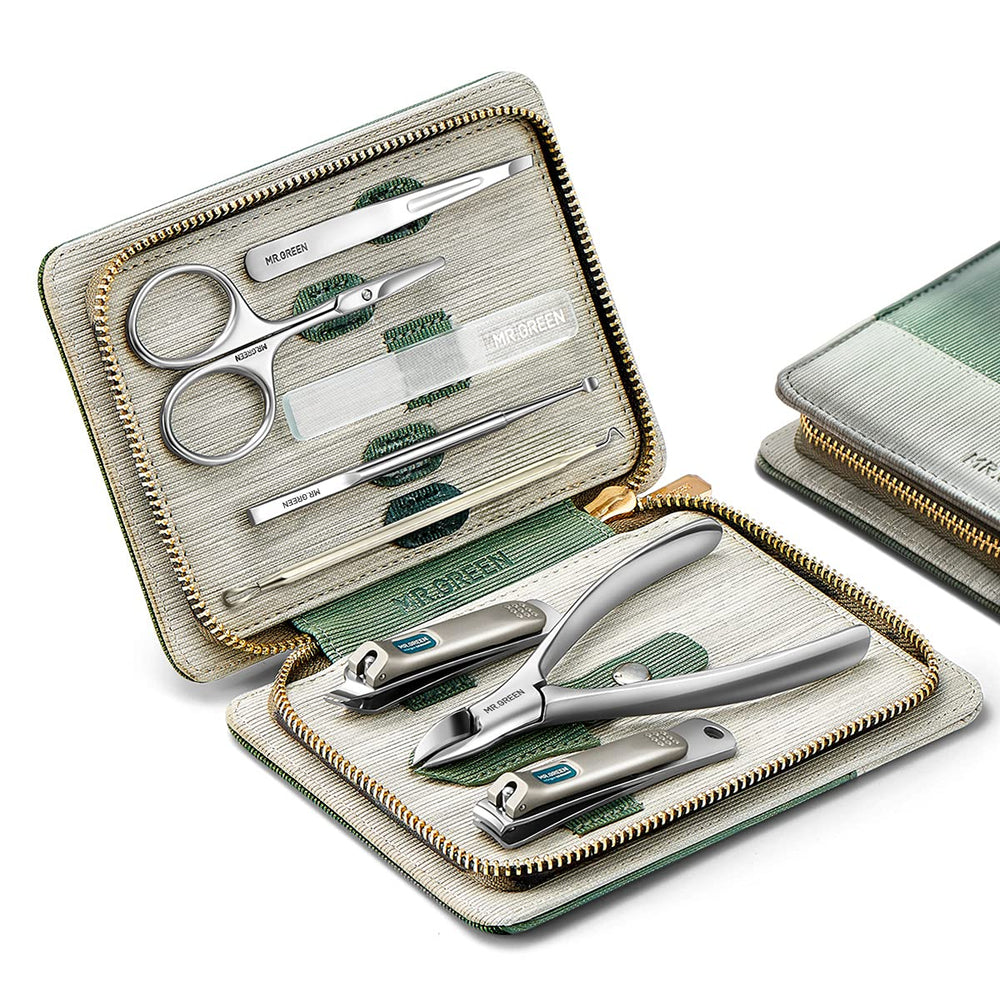 MR.GREEN ensemble-manucure 8-en-1, outils inoxydables pour une routine d'ongles efficace
