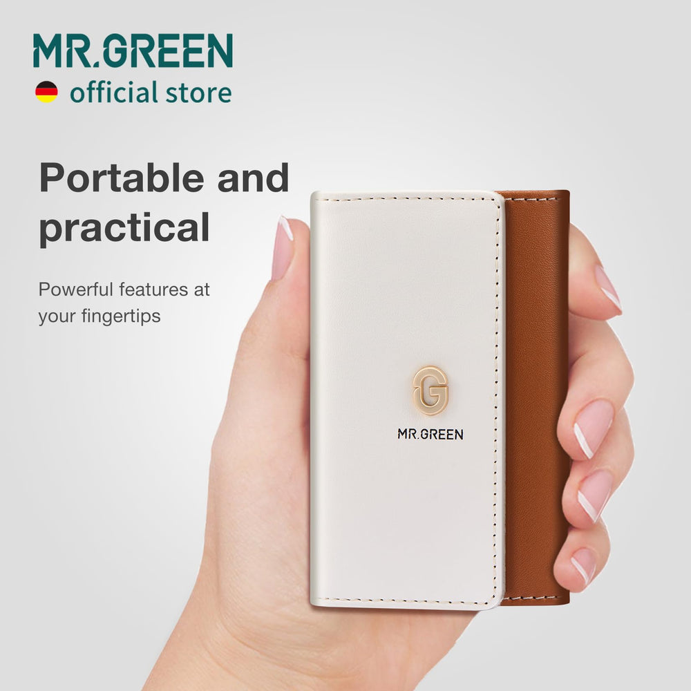 MR.GREEN étui en cuir haut de gamme avec logo G, design chic