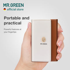 MR.GREEN étui en cuir haut de gamme avec logo G, design chic