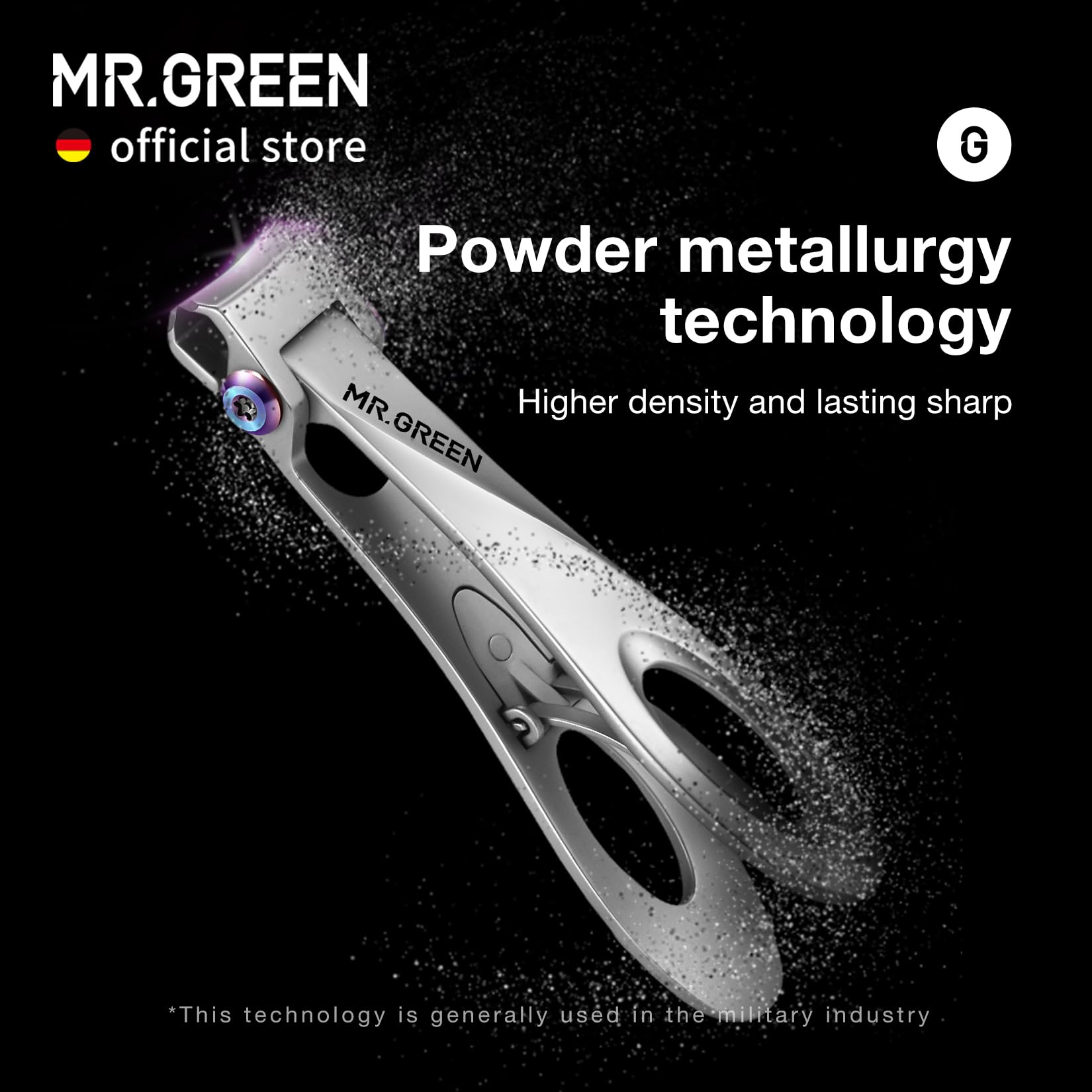 MR.GREEN clipper with anti-rust finish for durable performance.
