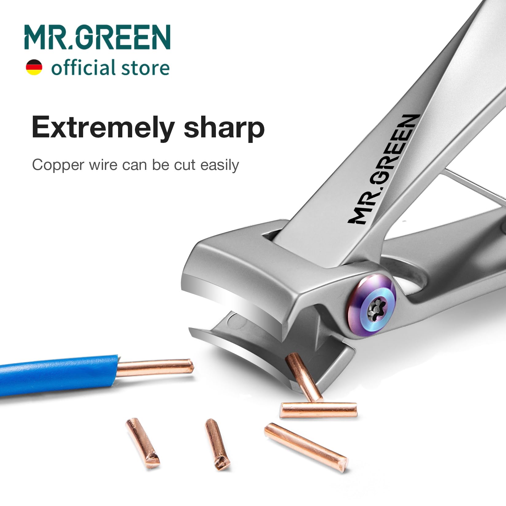 MR.GREEN ergonomic handle and streamlined design for comfortable trimming.