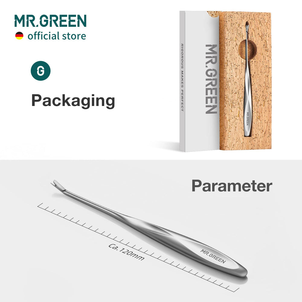 MR.GREEN outil-manucure-cuticule-inox pour un soin sûr et efficace à domicile.