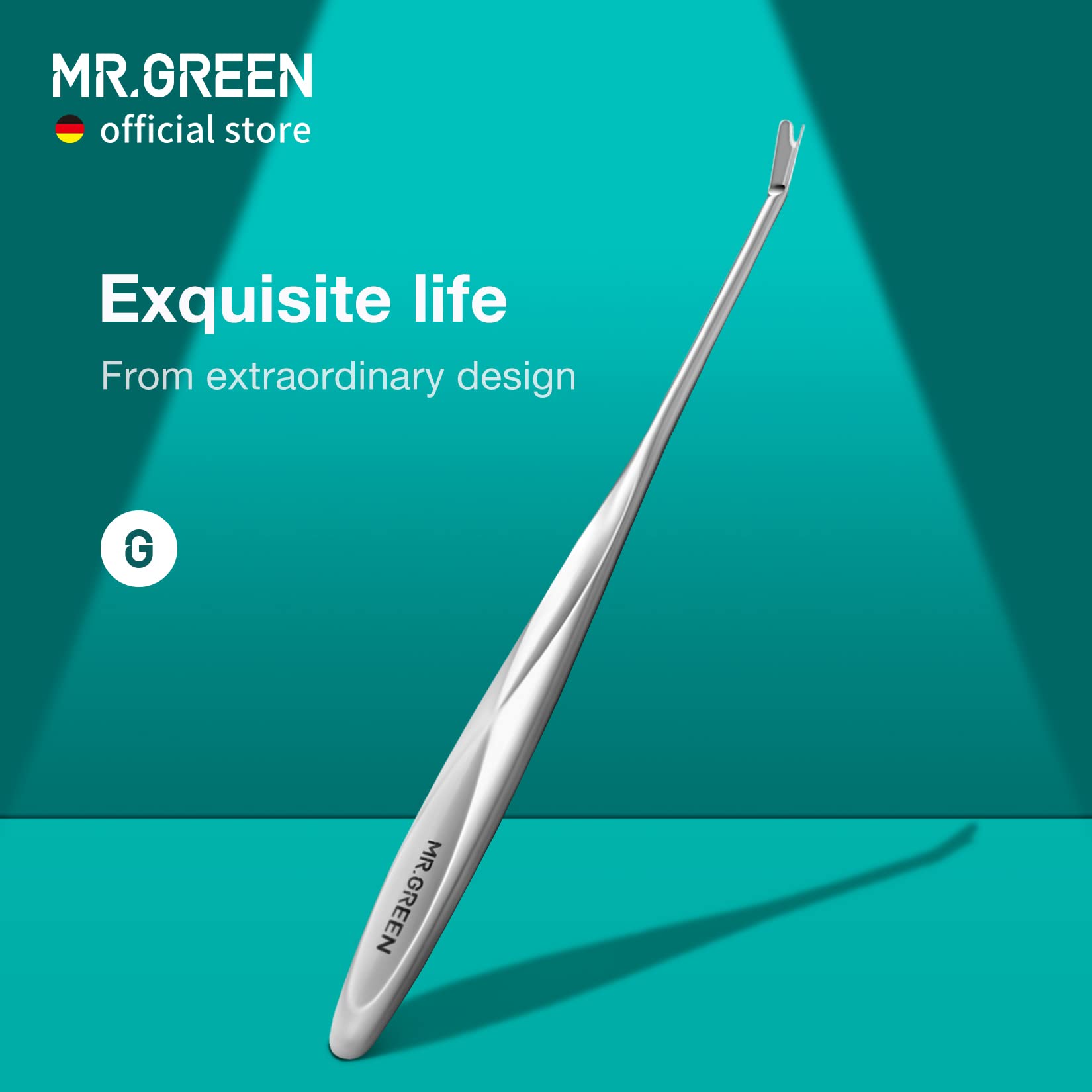 MR.GREEN ouverture en V pour délimiter proprement la cuticule inox.