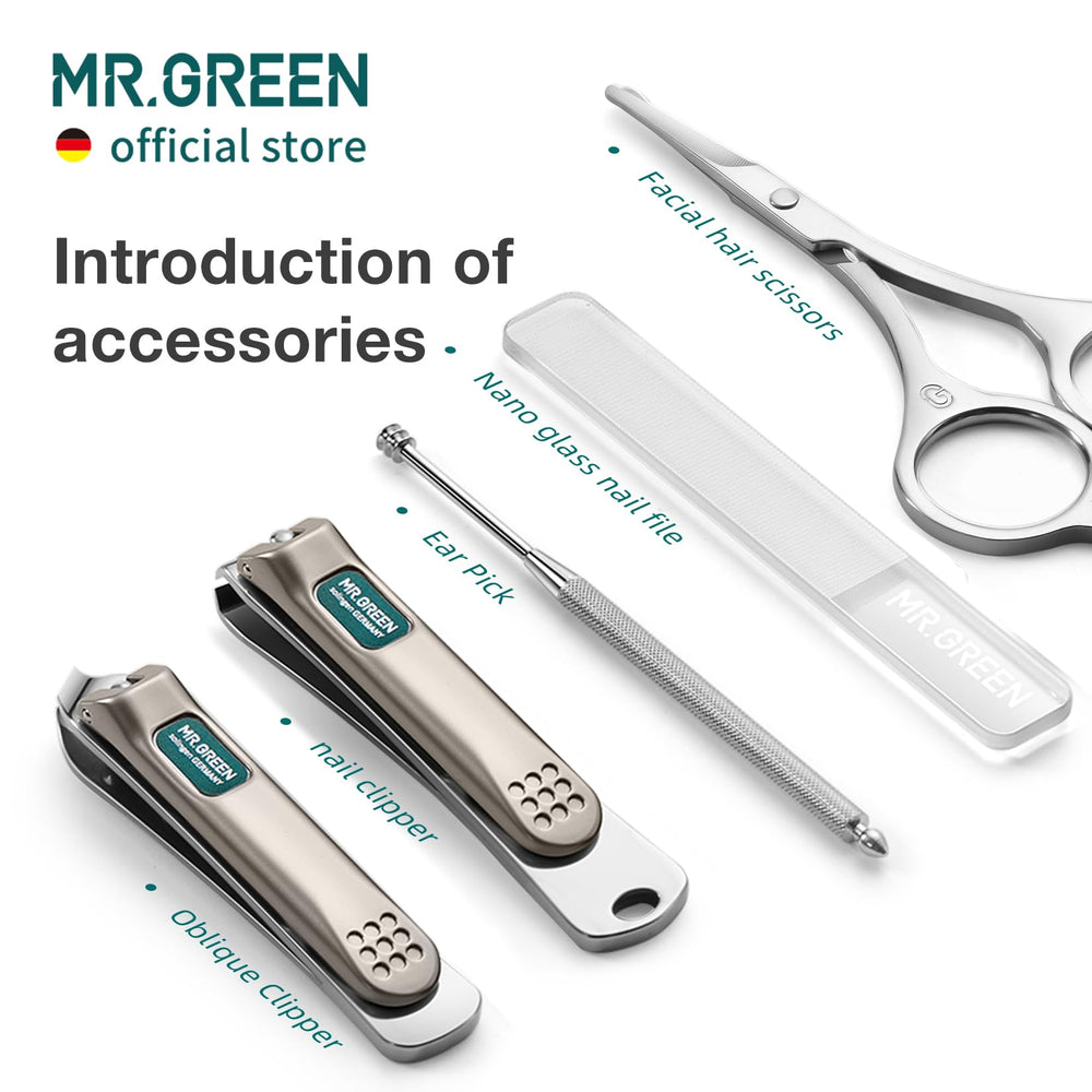 MR.GREEN pince à sourcils et ciseaux pour poils du visage, usage quotidien sûr