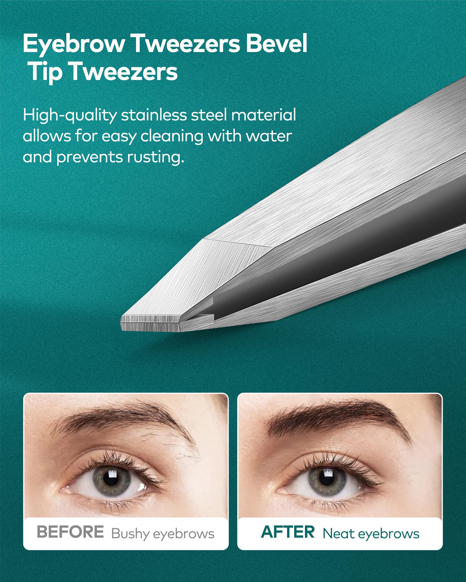 MR.GREEN pinces-a-sourcils-utilisation-visage, idéale pour les poils du visage.