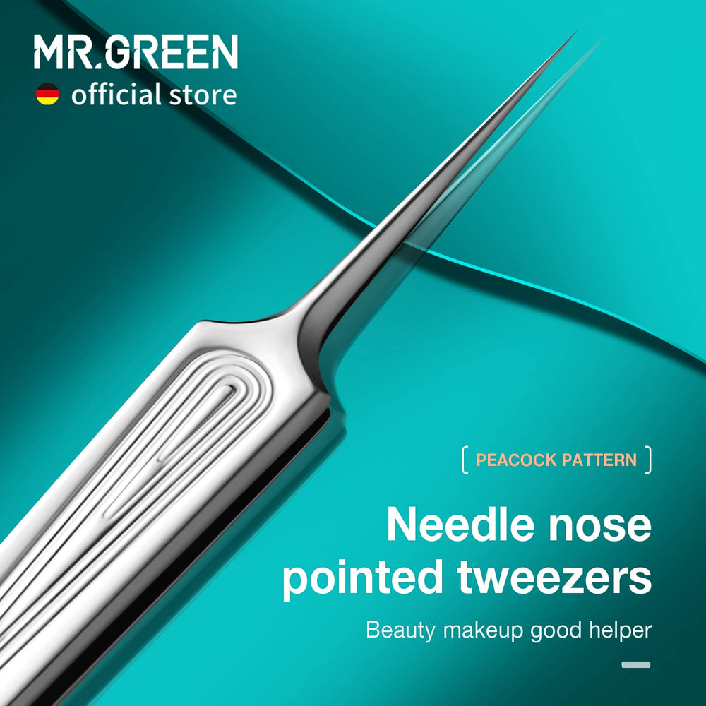 MR.GREEN pinces a aiguille nez pointes offrent une precision pour les sourcils