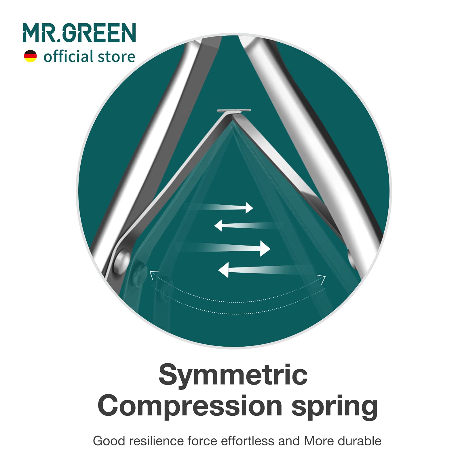 MR.GREEN ressort-pression-symetrique, manipulation fluide et contrôlée.