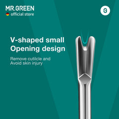 MR.GREEN surface céramique sablée pour une sensation douce sur la peau.