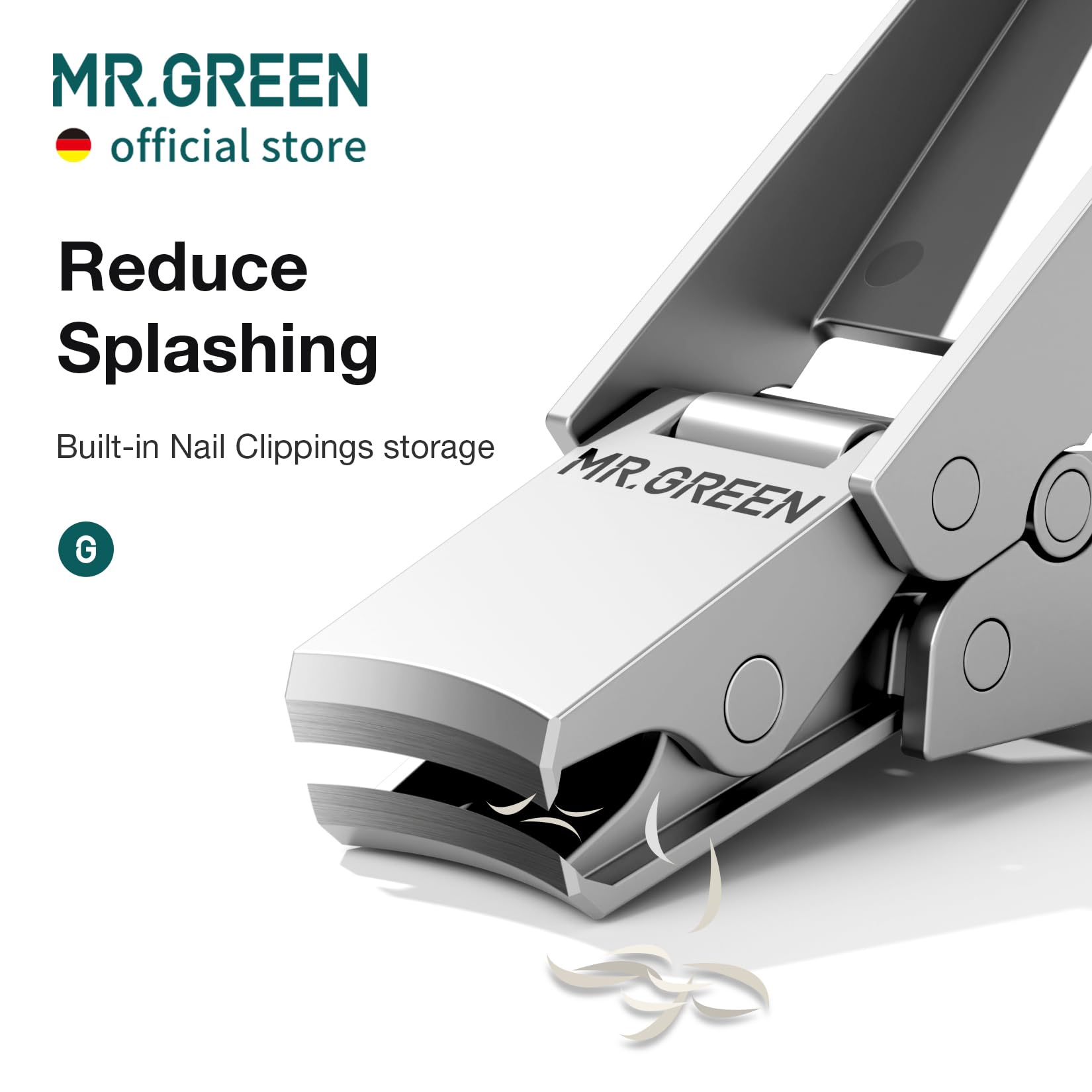 MR.GREEN Système anti-éclaboussures pour une utilisation propre.