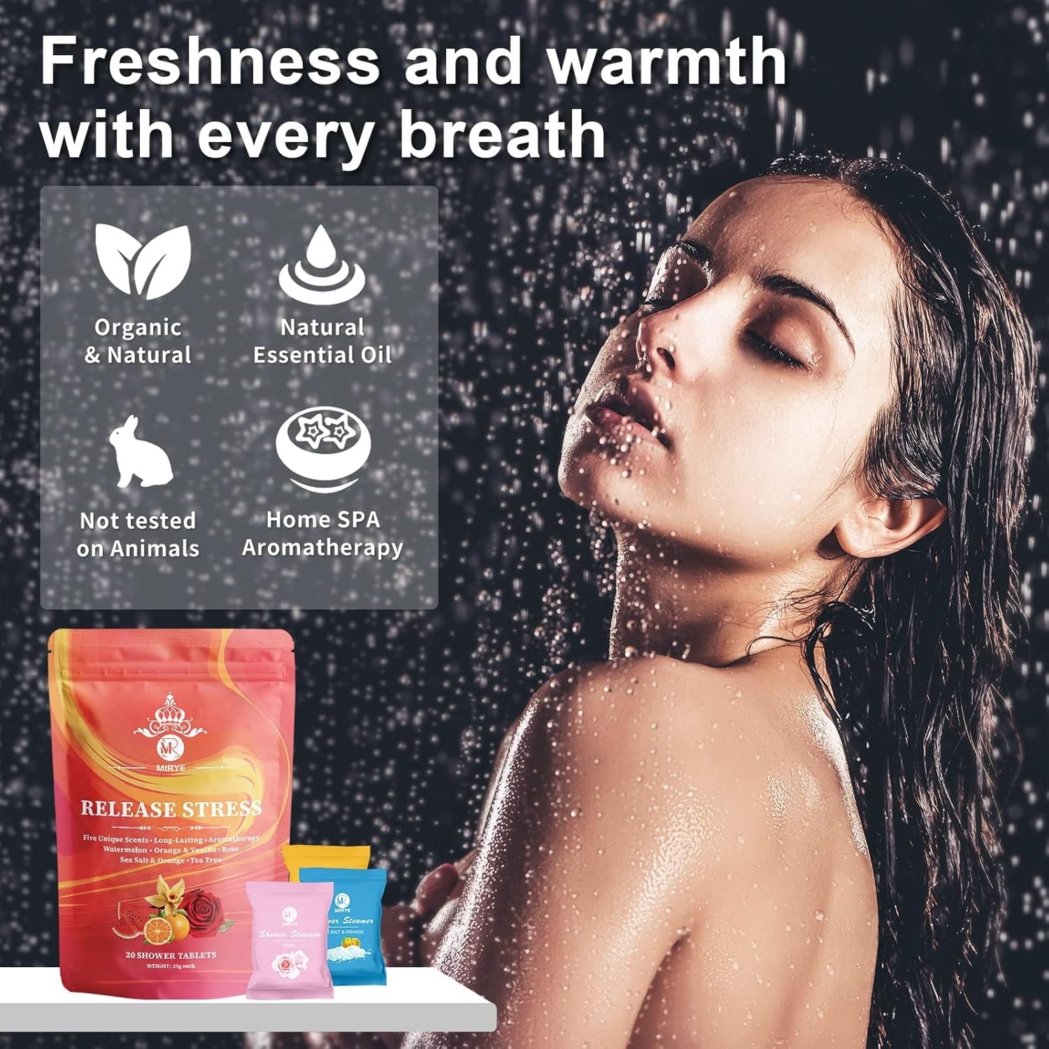 MR MIRYE pastilles-douche sel-marin: senteur marine relaxante pour le rituel douche