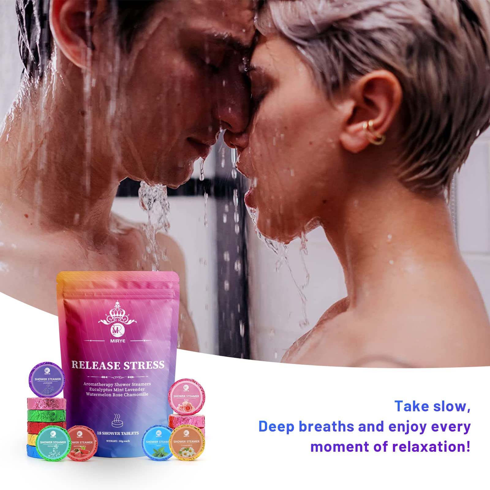 MR MIRYE tablettes-douche aromathérapie camomille : douceur naturelle et calme
