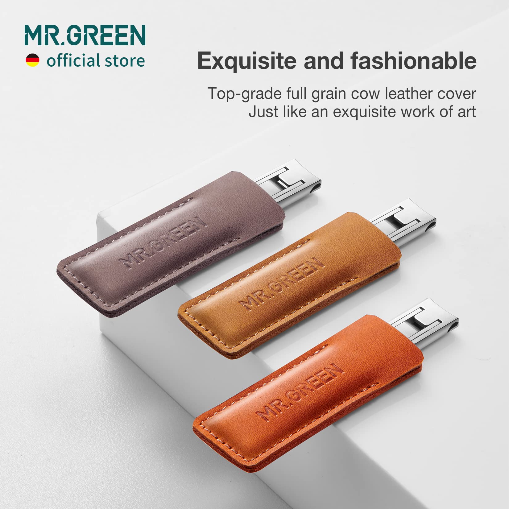 MR.GREEN lime intégrée pour entretien pratique des ongles.