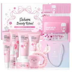 MrCuvaryas Sakura ensemble soin visage: rituel hydratant et éclat.