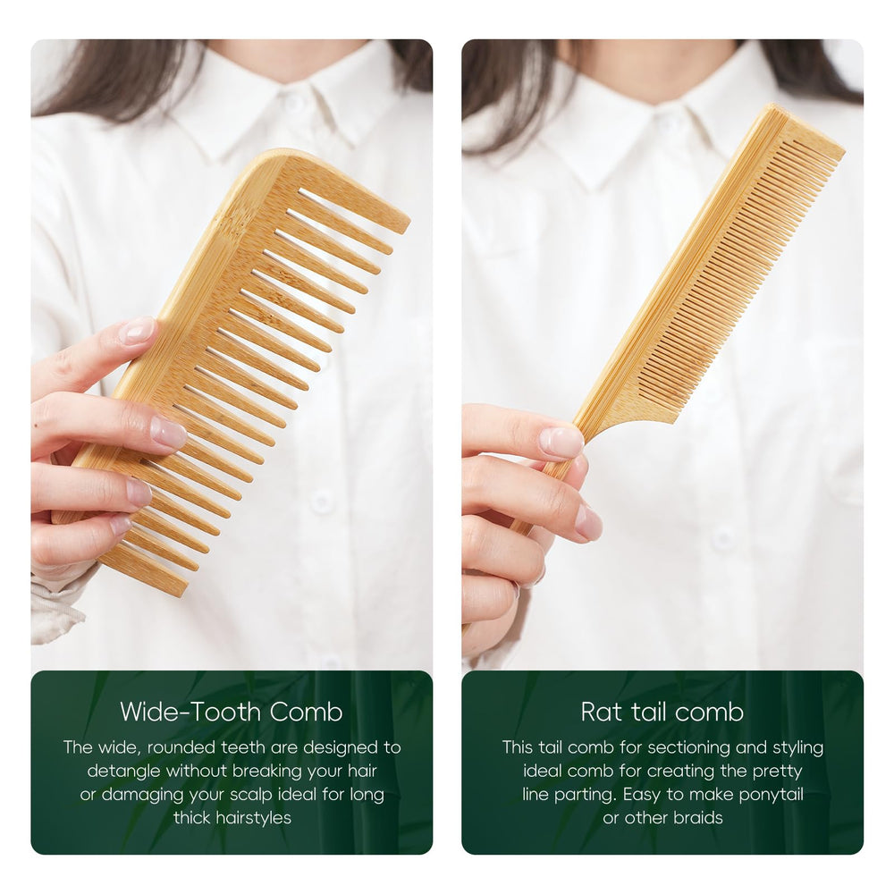 Brosse MRD en bambou stimule cuir chevelu et circulation