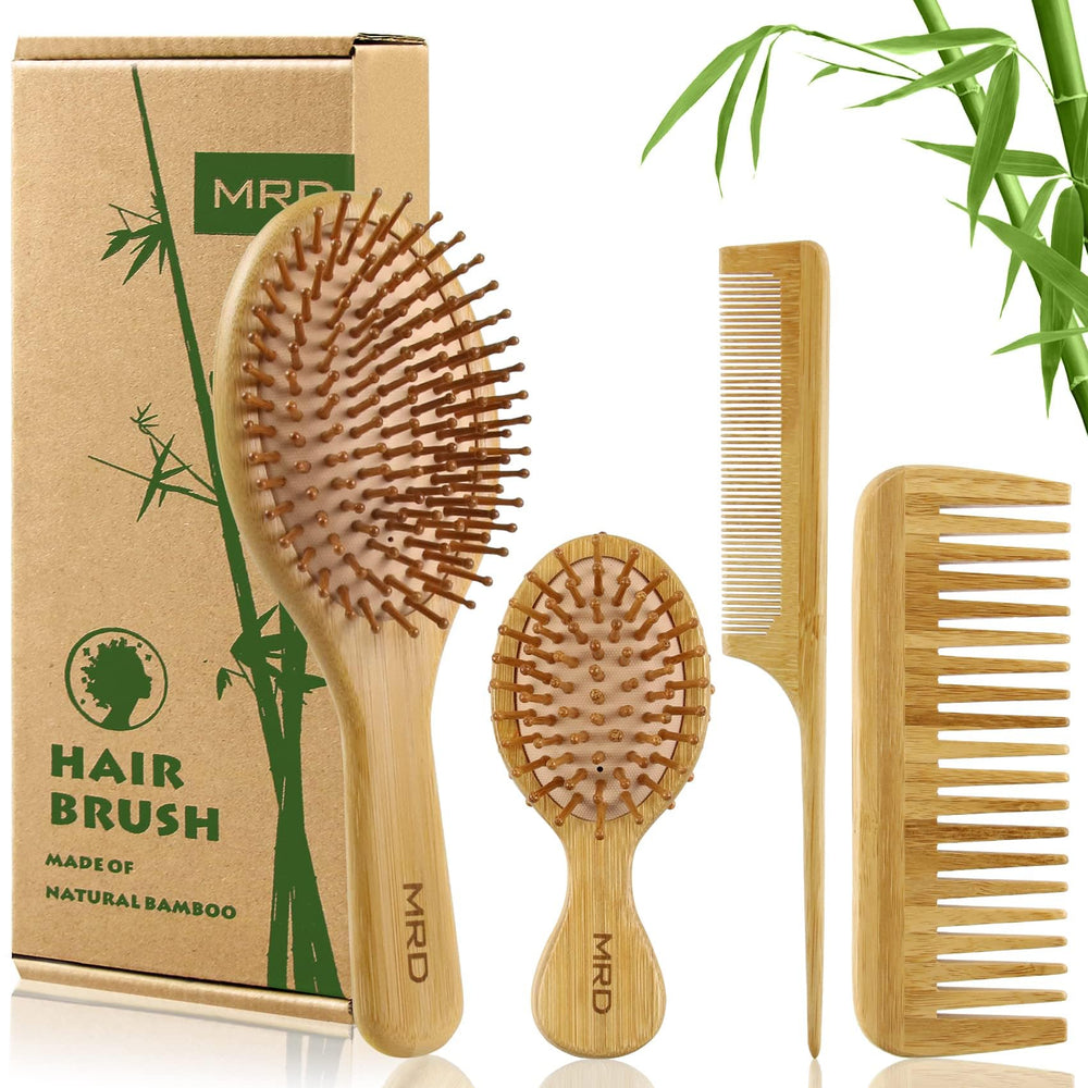 MRD brosse cheveux bambou standard : démêlage en douceur, sans casse