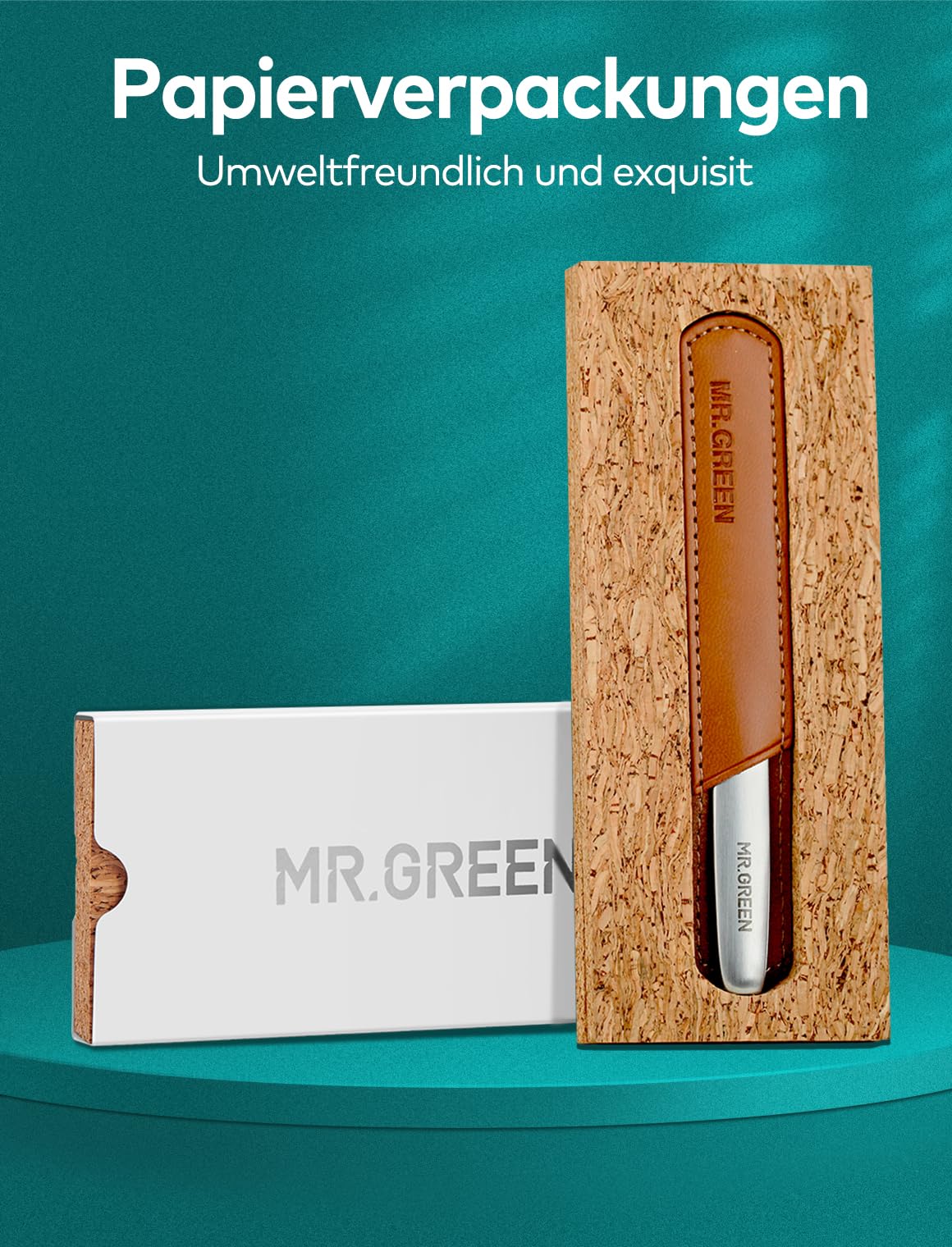 MR.GREEN étui en cuir inclus pour rangement pratique