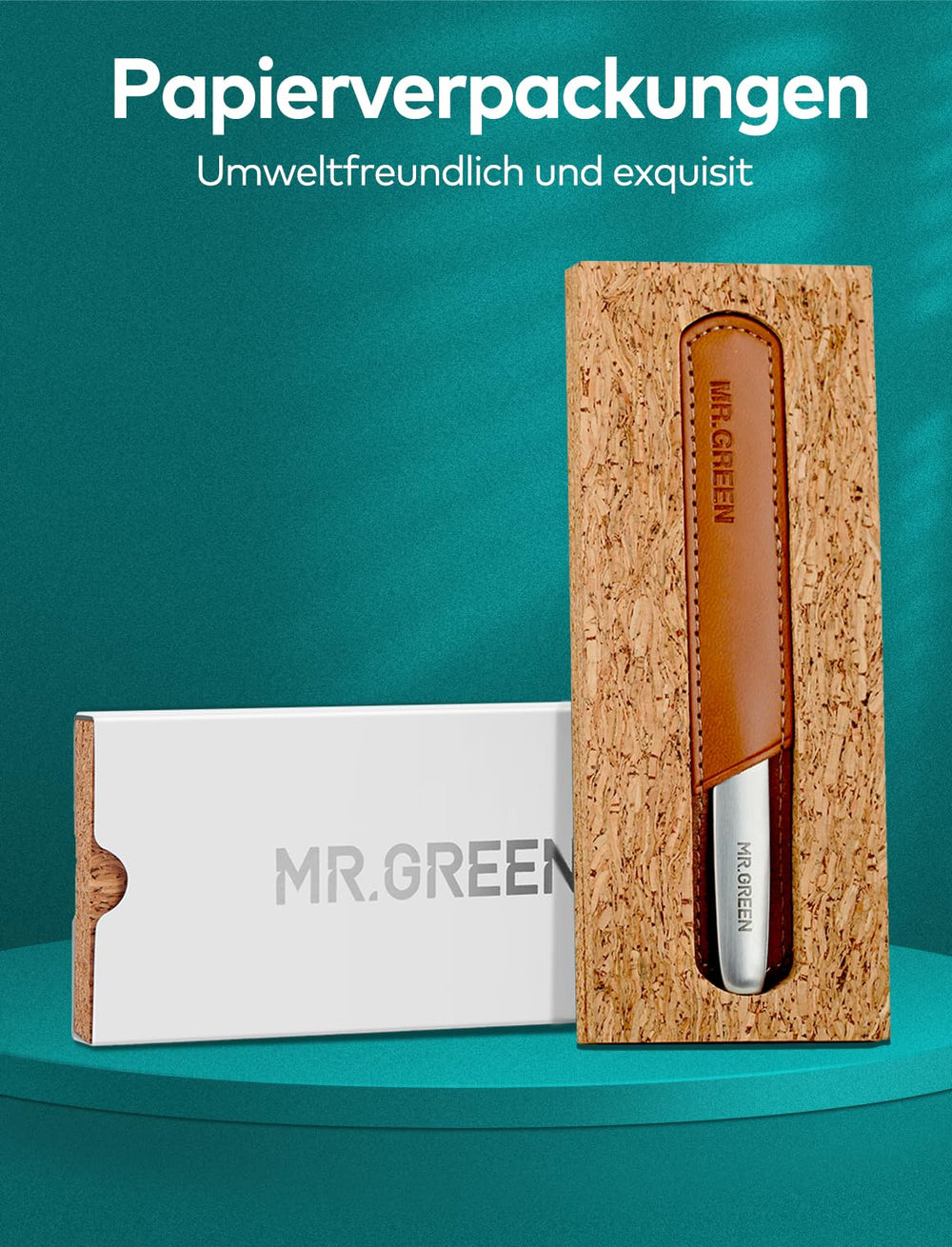 MR.GREEN étui en cuir inclus pour rangement pratique