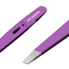 MR.GREEN pince-sourcils-anglee-violet — precision pour retirer les poils fins.