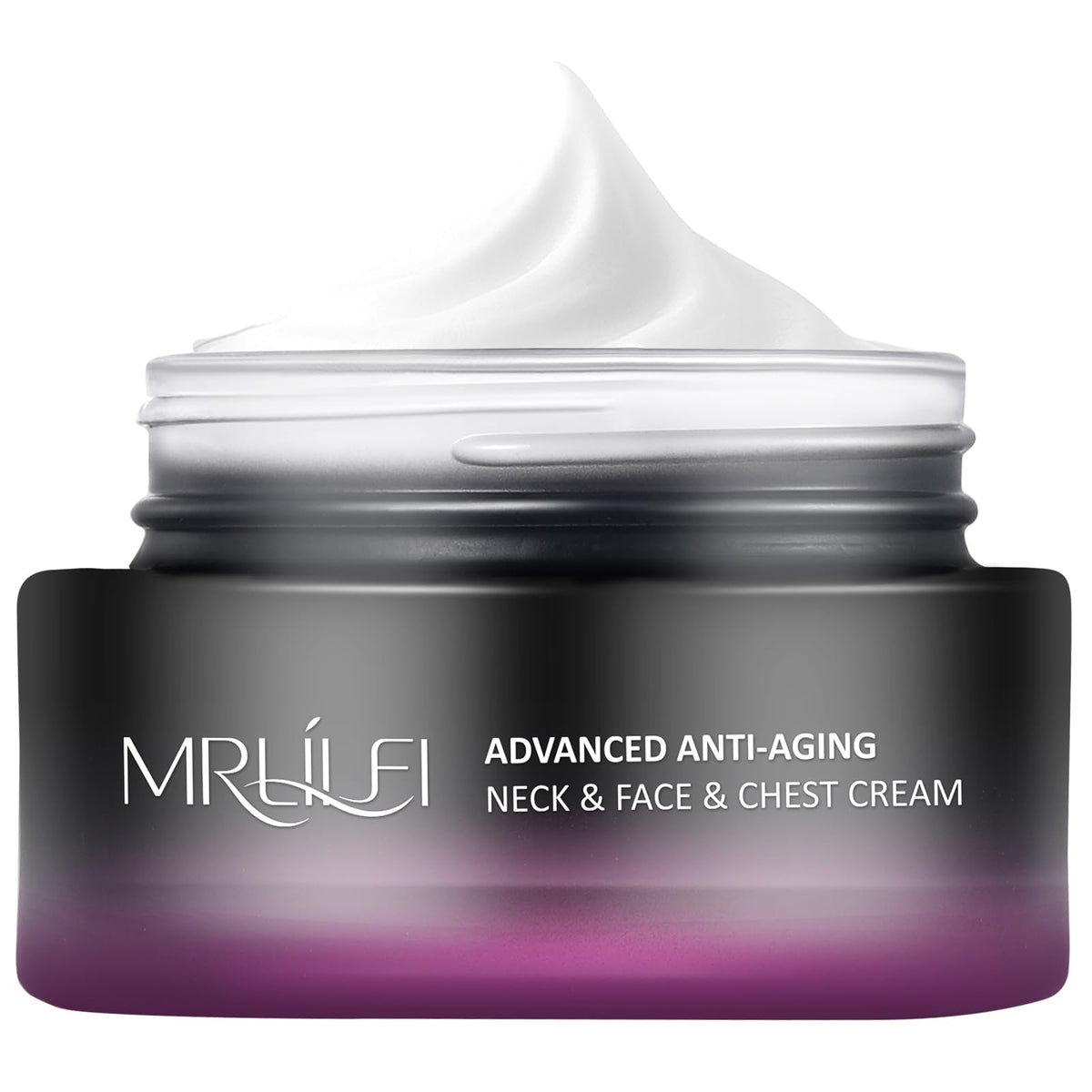 MRLILEI Beauty Crème Cou 4 en 1 – bouteille, hydratation durable et raffermissement potentiel.