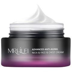 MRLILEI Beauty Crème Cou 4 en 1 – bouteille, hydratation durable et raffermissement potentiel.