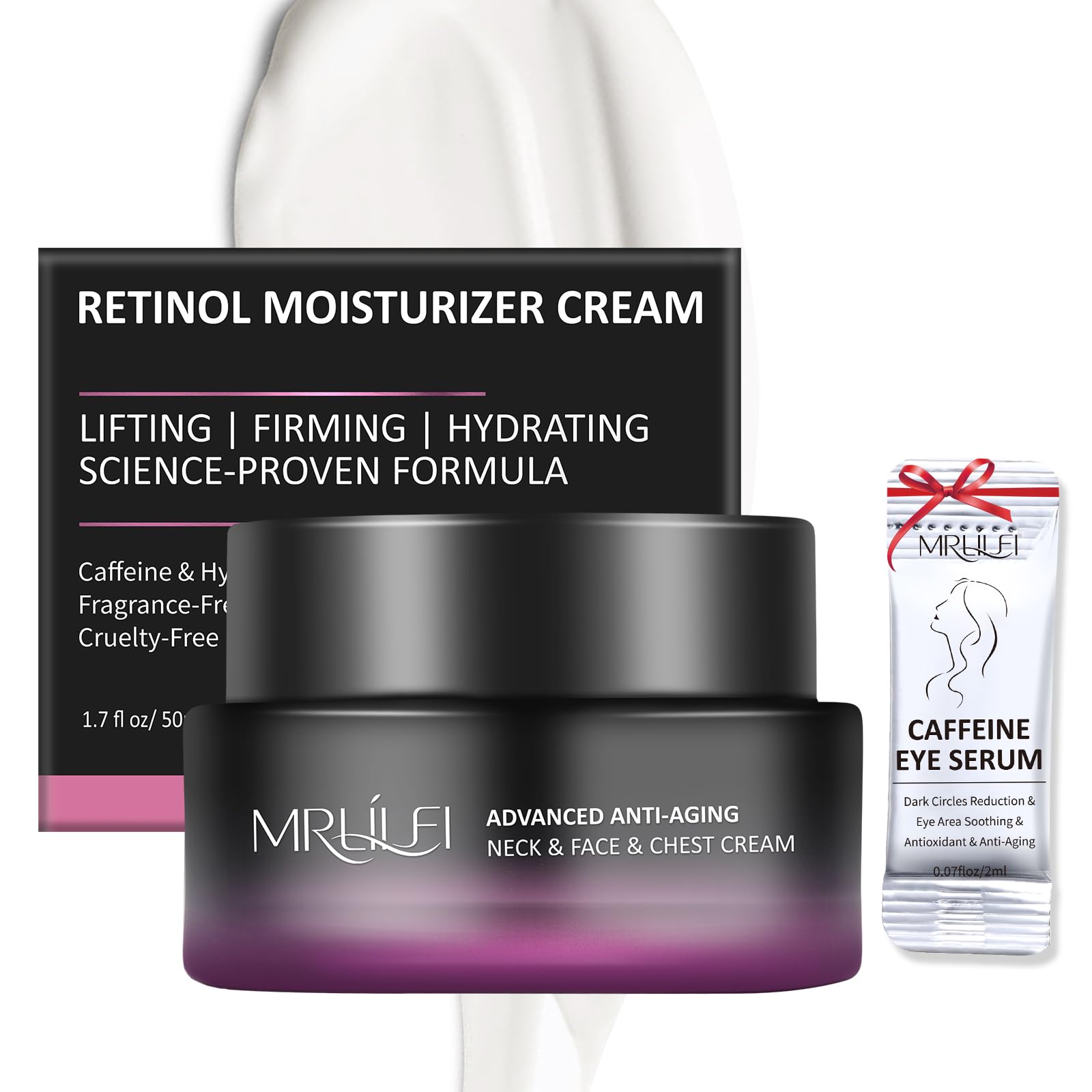 MRLILEI Beauty Crème Cou 4 en 1 – application-massage, routine simple pour le cou.