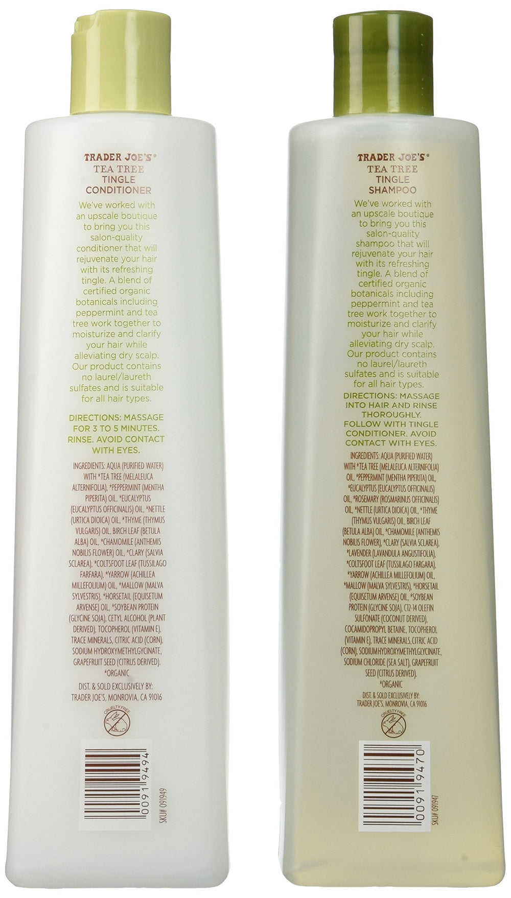Mroobest Après-shampoing arbre à thé – flacon hydratant et démêlant.