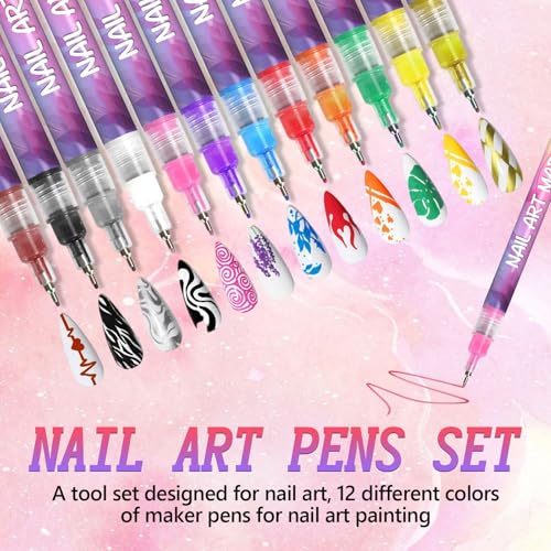 Mrryiio emballage cadeau des feutres d'art des ongles prêt à offrir