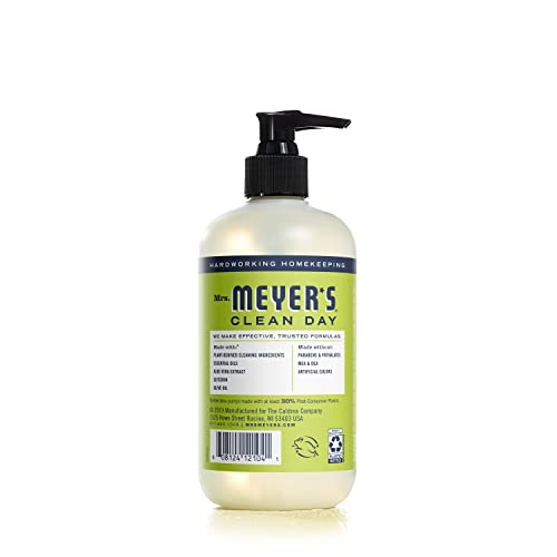 Étiquette du savon Mrs. MEYER'S verveine-citronnelle, parfum frais