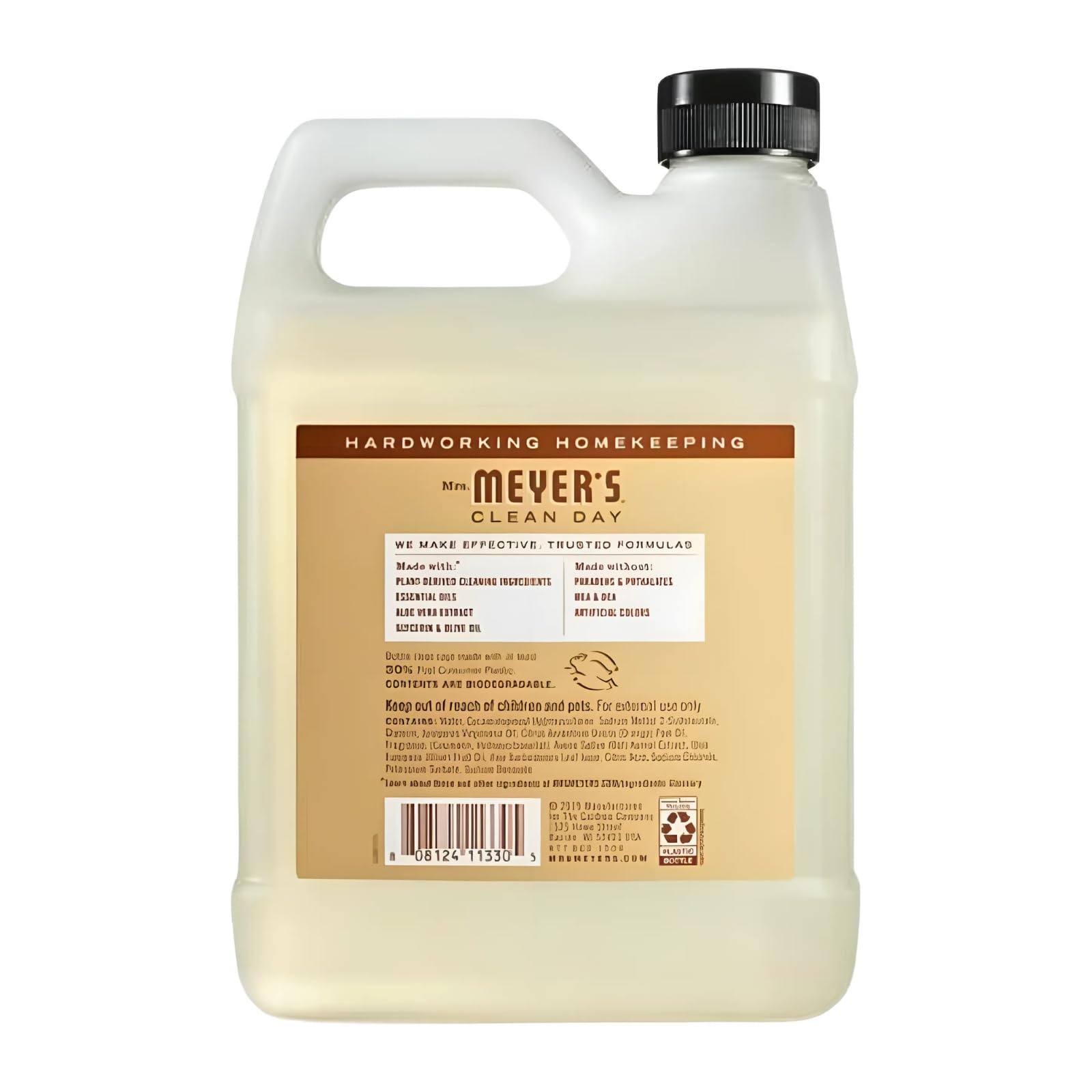 Mrs MEYER'S bouteille savon mains avoine fleur, dosage pratique et agréable.