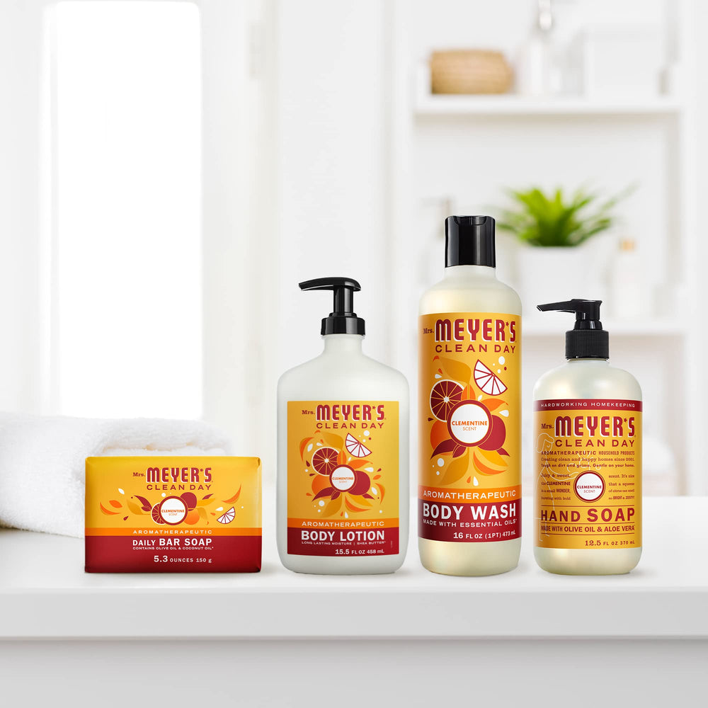 Parfait pour douche ou bain avec Mrs Meyer's Clementine.