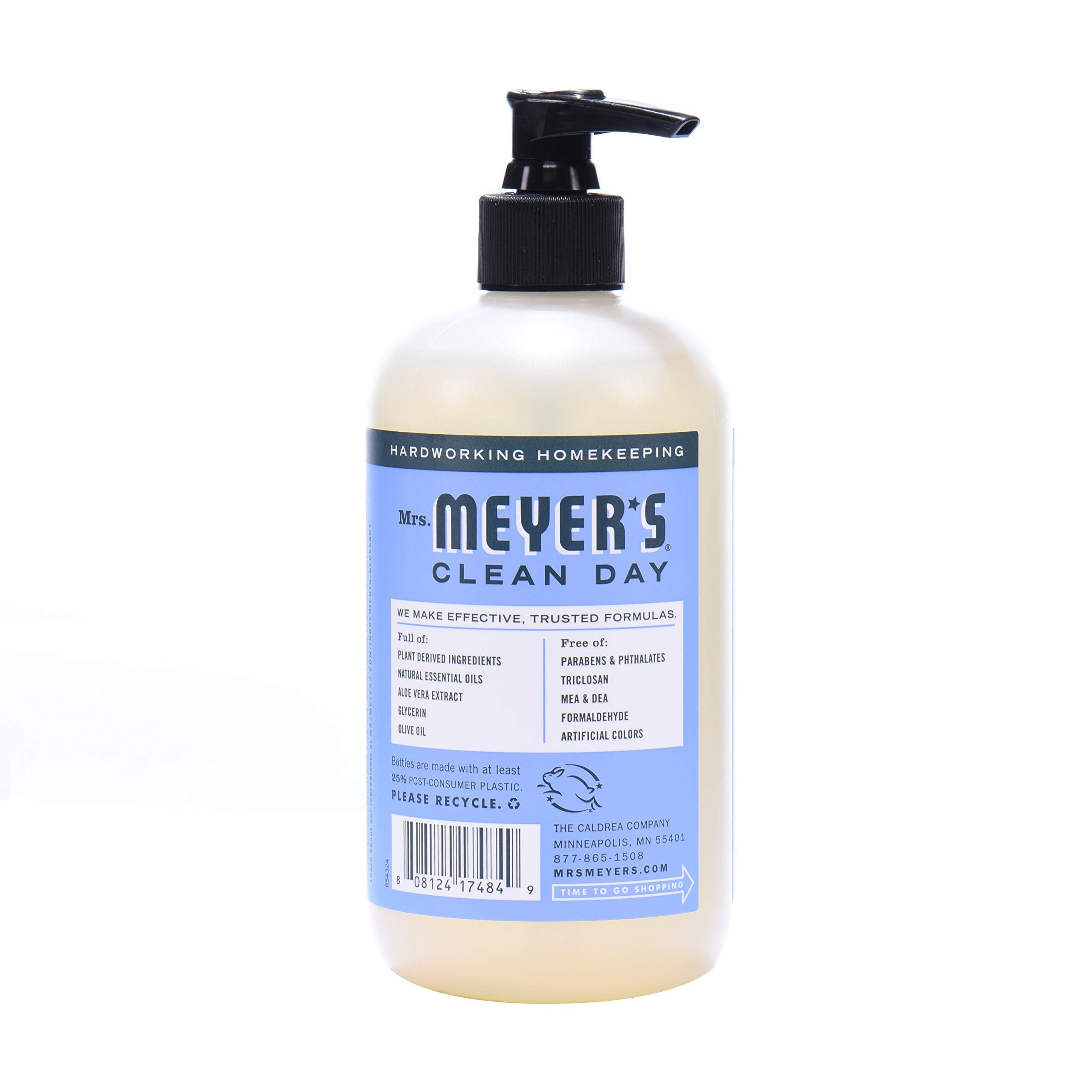 Mrs Meyers Bluebell Savon mains, mousse généreuse et hydratante.