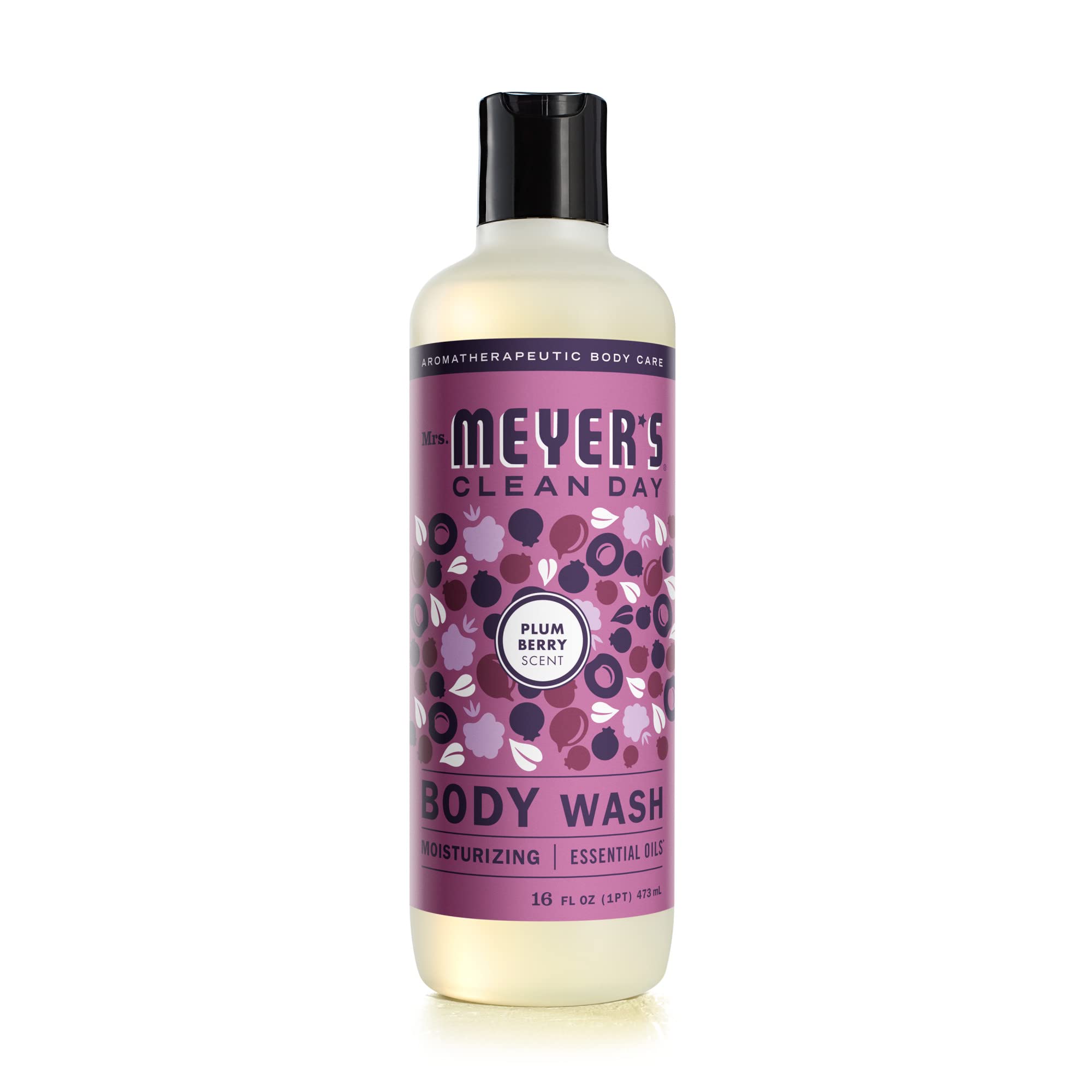Mrs. Meyer’s Clean Day prune-baie — bouteille parfumée, idéale pour une douche fraîche.