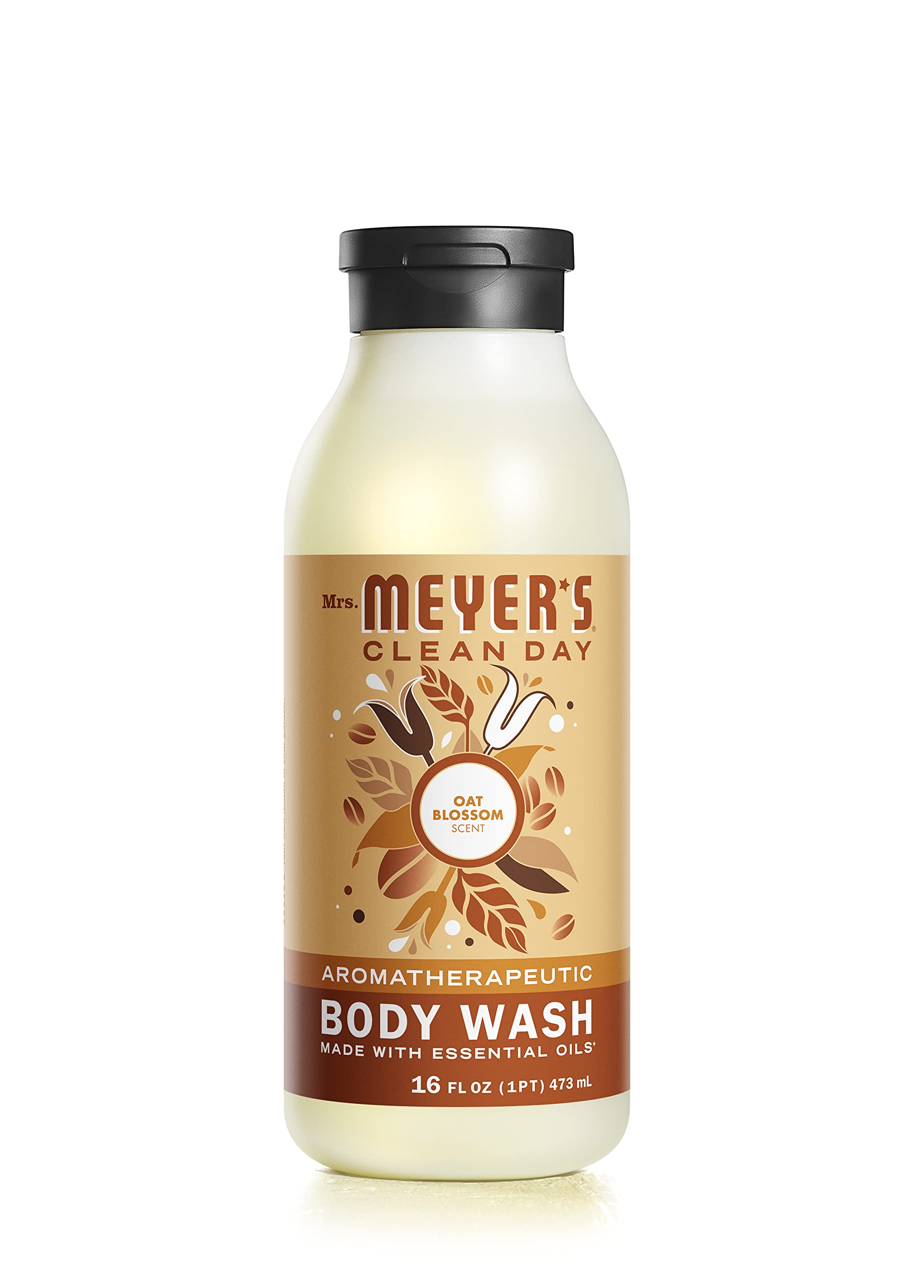 Mrs. Meyer’s Clean Day body wash in a pump bottle for easy daily cleansing.