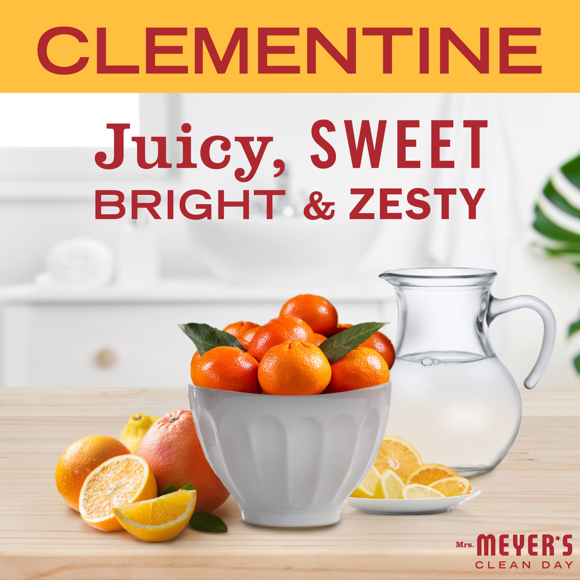 Mrs. Meyer's Clementine lather in hand demonstrates creamy daily-use texture