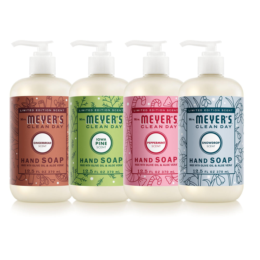 Mrs. MEYER'S Clean Day savon main moussant menthe-poivrée pour mains propres et fraîches.