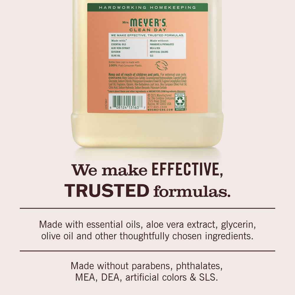 Mrs. Meyer's Clean Day Ingrédients Aloe et Olive pour douceur des mains.