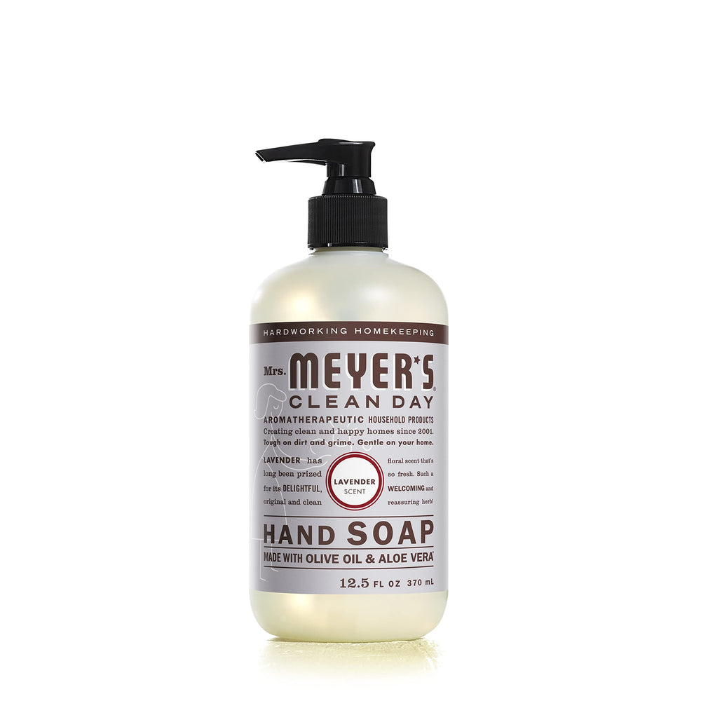 Savon mains Mrs. Meyer's Clean Day basilic, parfum herbacé vivifiant.