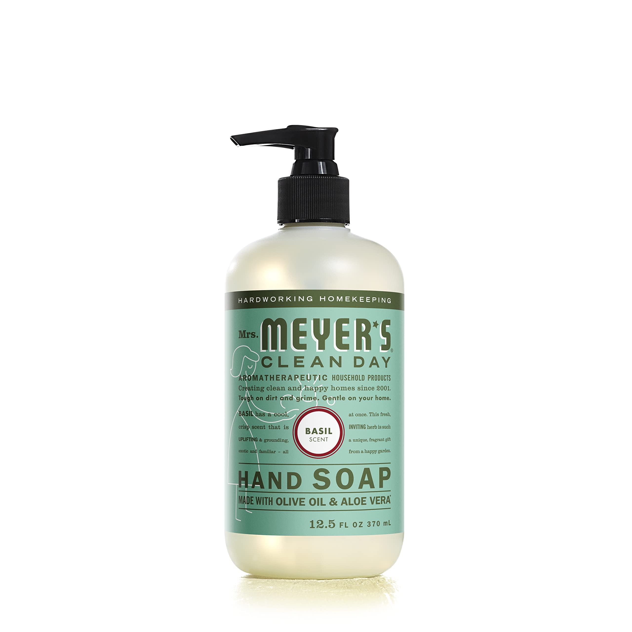 Savon mains Mrs. Meyer's Clean Day chevrefeuille, note florale légère et lumineuse.