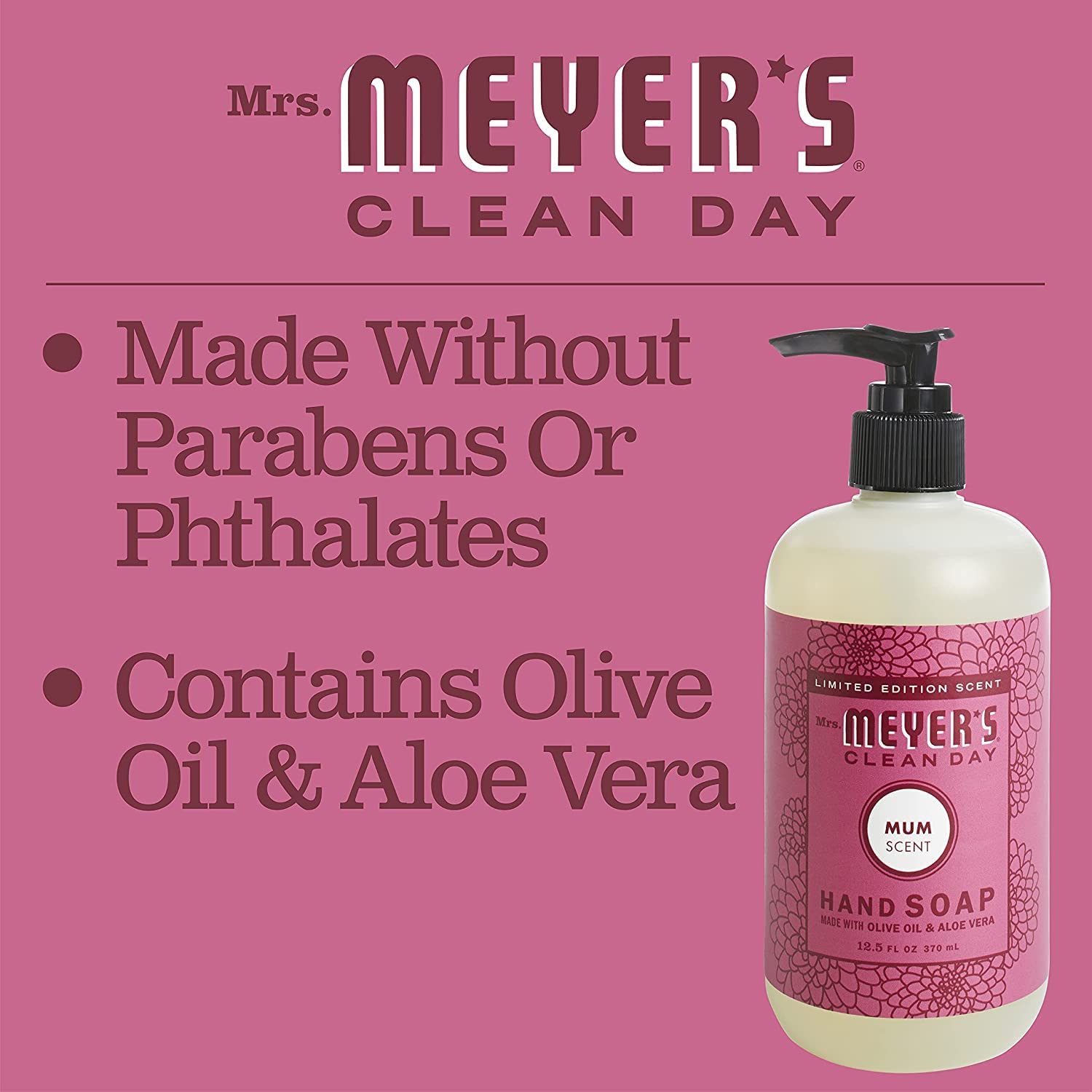 Mrs. Meyer's Clean Day Mum usage quotidien pour les mains.
