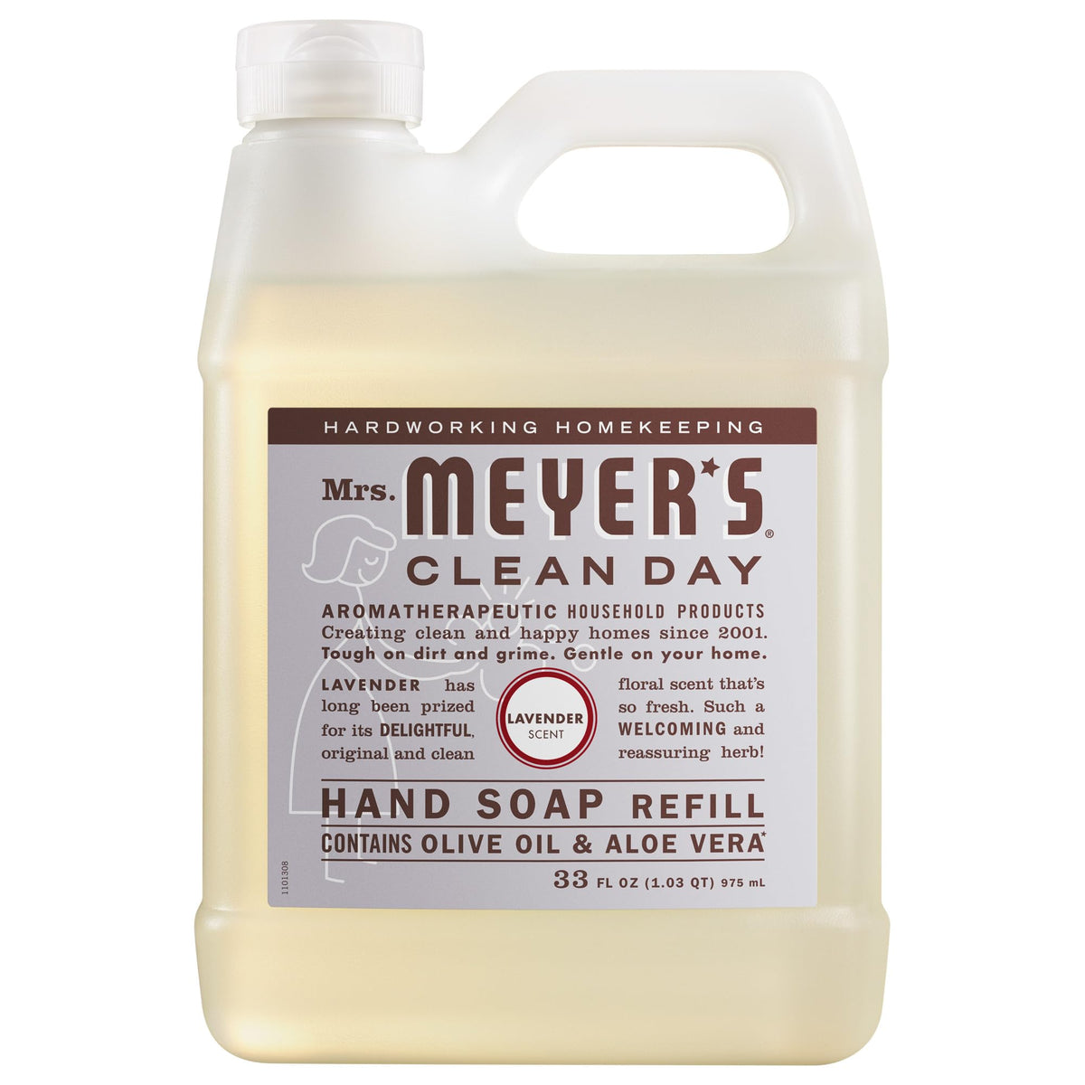 Mrs. Meyer's Clean Day Lavande : recharge pratique pour les mains au quotidien.