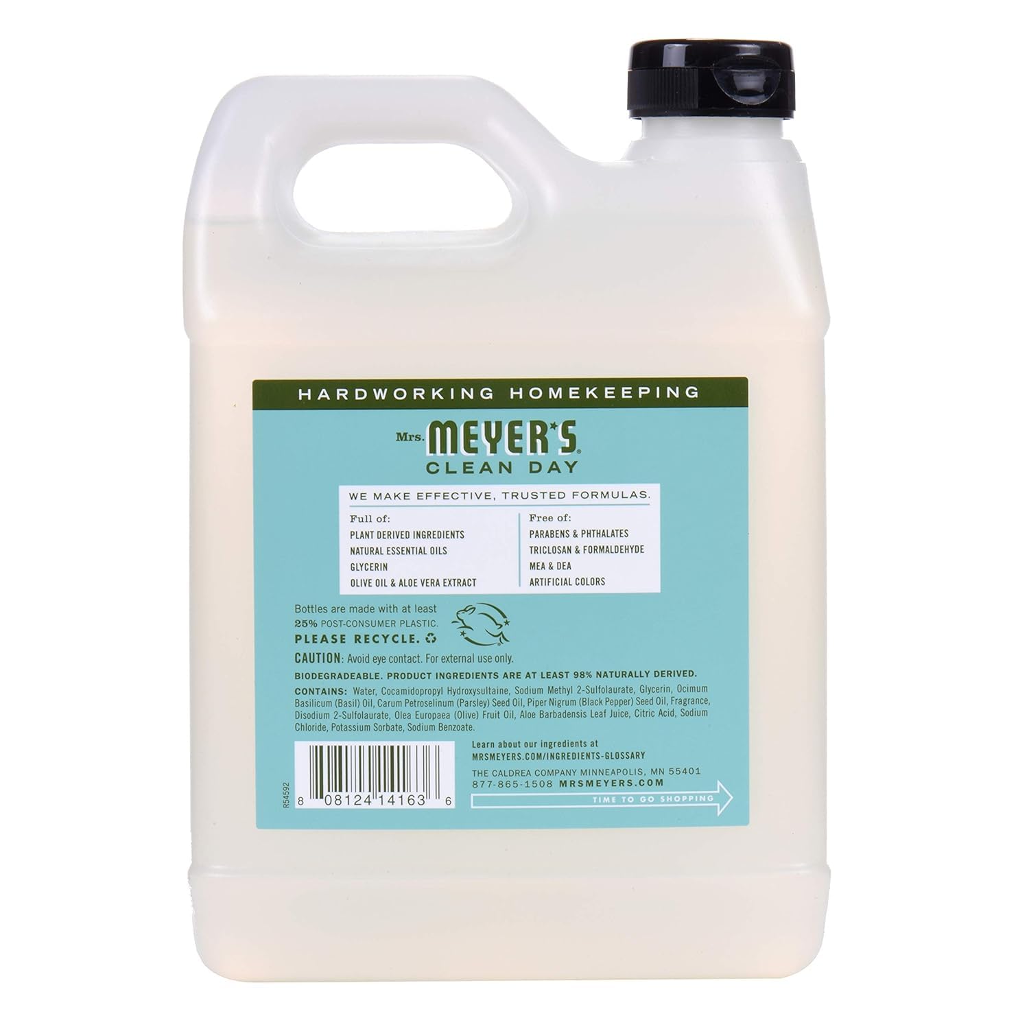Kit de remplissage Basilic Mrs. Meyer's Clean Day pour renouveler sans gaspiller.