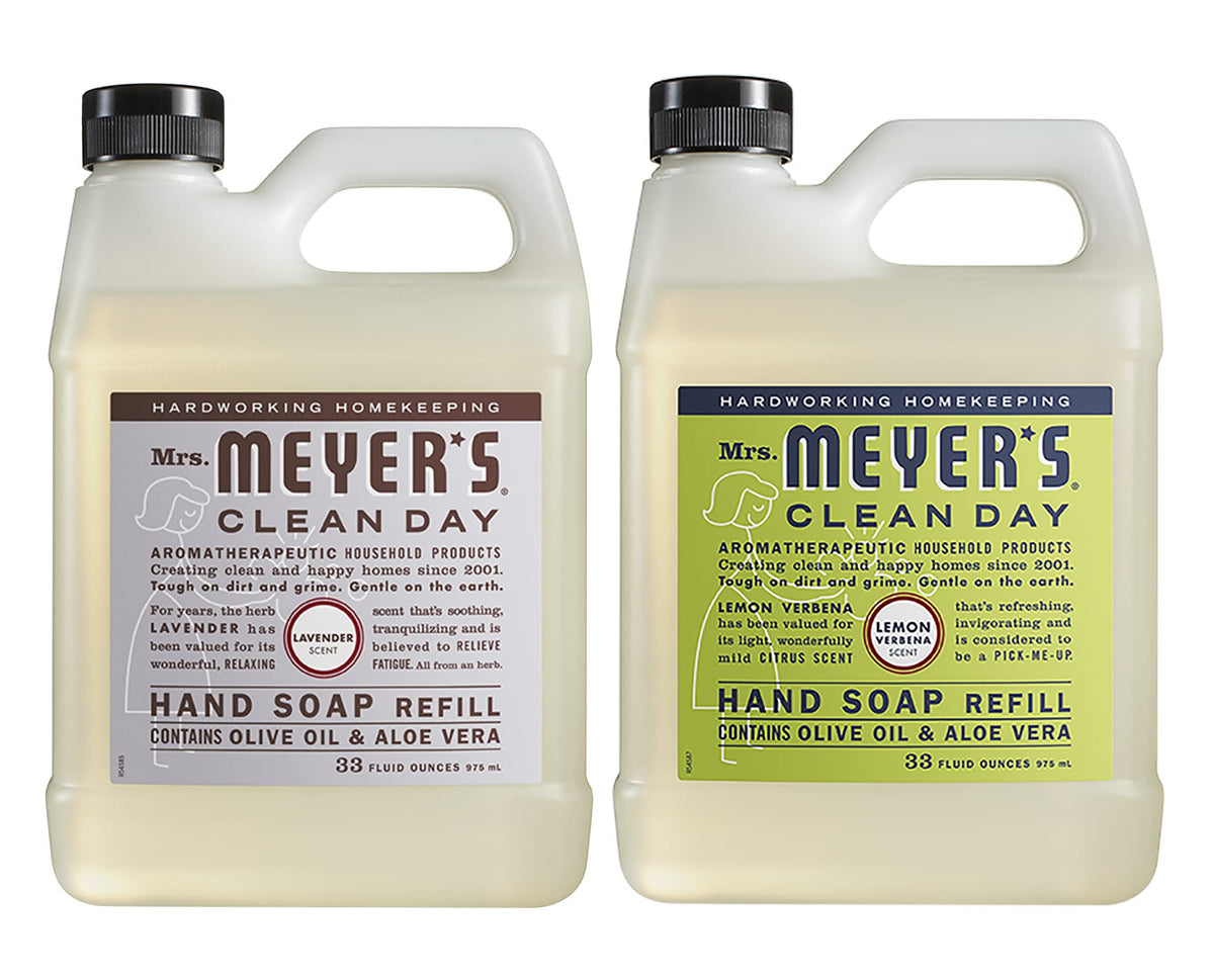 Savon mains Mrs. Meyer’s Verveine citronnée, recharge écologique pour la cuisine et les mains.
