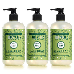 Mrs. Meyer’s Clean Day Savon Mains Iowa Pine en flacon, rafraîchissant et doux pour la peau.