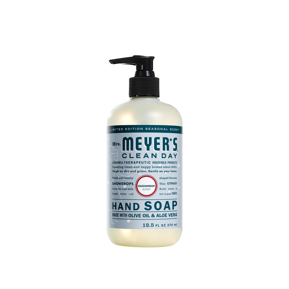Mrs Meyer's Clean Day Savon mains menthe-poivree, fraicheur vivifiante pour les mains