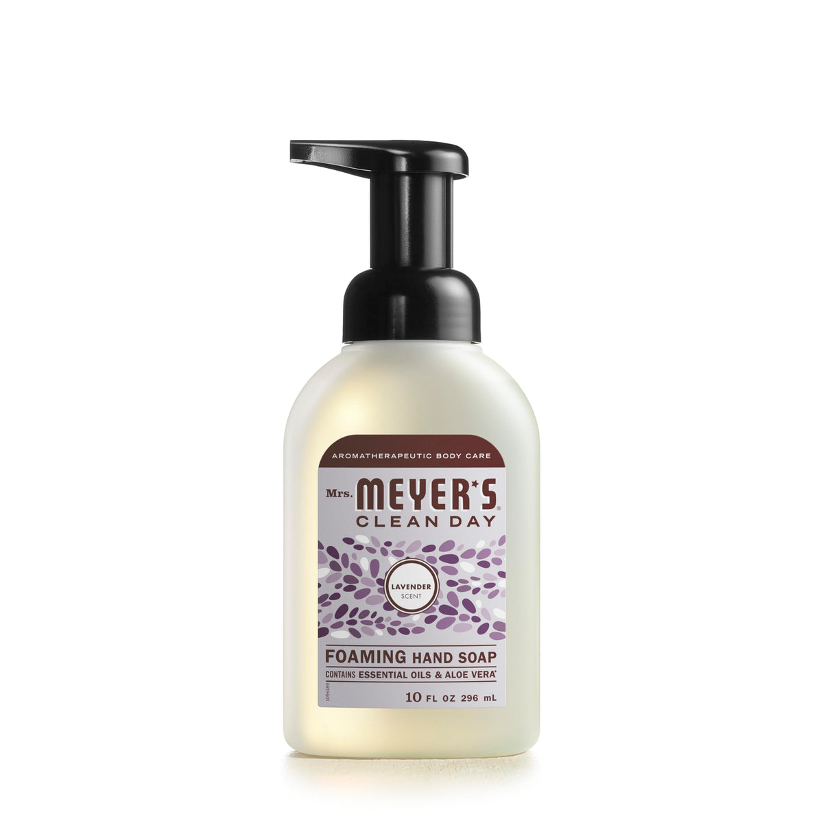 Savon mains moussant Lavande de Mrs Meyer's en bouteille avec pompe, pratique et efficace.