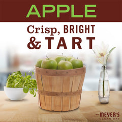 Emballage de l'ensemble triple de MRS. MEYER'S Apple, savon mains pratique et esthétique.