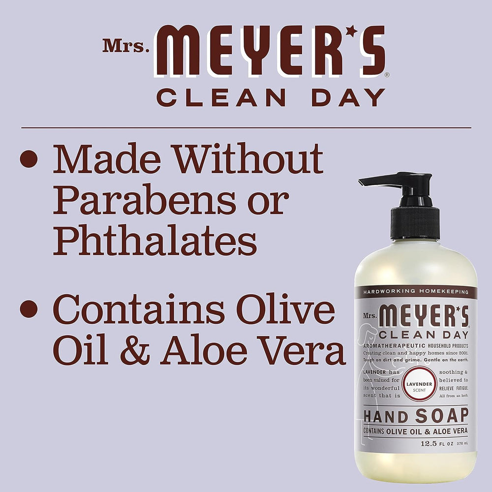 Utilisation quotidienne du savon mains Lavande Mrs. Meyer's sans dessécher.