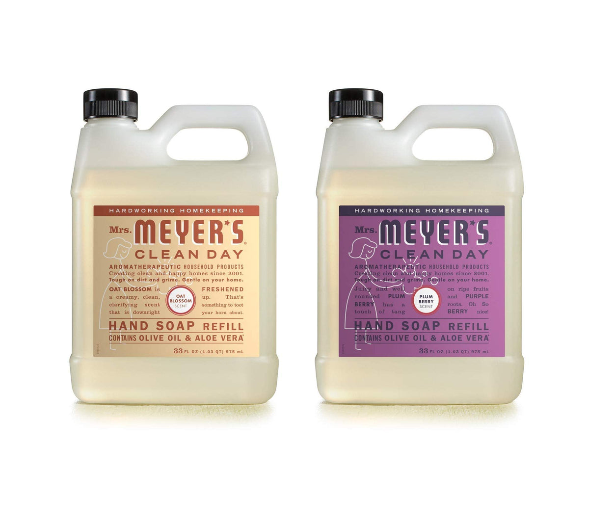 Mrs MEYER'S remplissage savon mains avoine fleur, douceur hydratante.